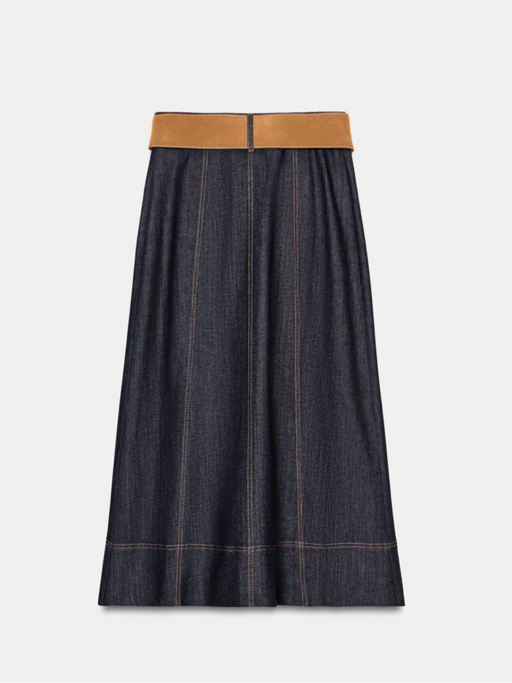 Zara Belted Denim Skirt NWT - Picture 8 of 8